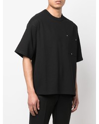 schwarzes T-Shirt mit einem Rundhalsausschnitt von Bottega Veneta