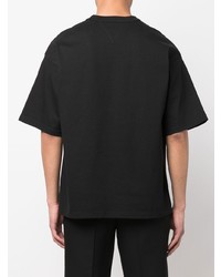 schwarzes T-Shirt mit einem Rundhalsausschnitt von Bottega Veneta