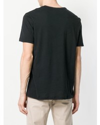 schwarzes T-Shirt mit einem Rundhalsausschnitt von Fashion Clinic Timeless