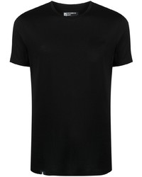 schwarzes T-Shirt mit einem Rundhalsausschnitt von Patrizia Pepe