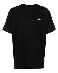 schwarzes T-Shirt mit einem Rundhalsausschnitt von PATTA