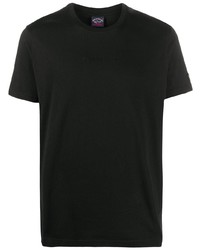 schwarzes T-Shirt mit einem Rundhalsausschnitt von Paul & Shark