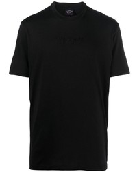 schwarzes T-Shirt mit einem Rundhalsausschnitt von Paul & Shark