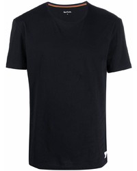 schwarzes T-Shirt mit einem Rundhalsausschnitt von Paul Smith