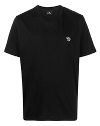 schwarzes T-Shirt mit einem Rundhalsausschnitt von Paul Smith