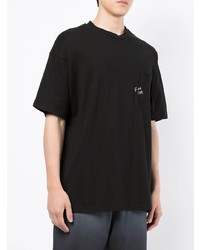 schwarzes T-Shirt mit einem Rundhalsausschnitt von FIVE CM