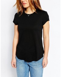 schwarzes T-Shirt mit einem Rundhalsausschnitt von Asos