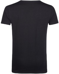 schwarzes T-Shirt mit einem Rundhalsausschnitt von Petrol Industries