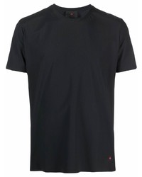 schwarzes T-Shirt mit einem Rundhalsausschnitt von Peuterey