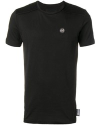 schwarzes T-Shirt mit einem Rundhalsausschnitt von Philipp Plein