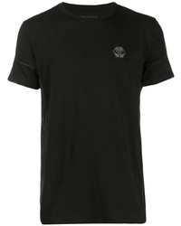 schwarzes T-Shirt mit einem Rundhalsausschnitt von Philipp Plein