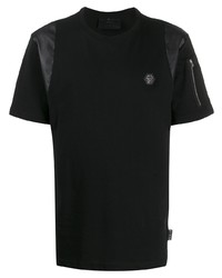 schwarzes T-Shirt mit einem Rundhalsausschnitt von Philipp Plein