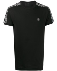schwarzes T-Shirt mit einem Rundhalsausschnitt von Philipp Plein