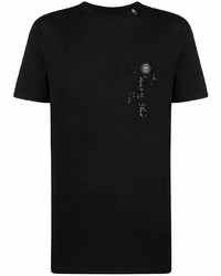 schwarzes T-Shirt mit einem Rundhalsausschnitt von Philipp Plein