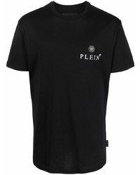 schwarzes T-Shirt mit einem Rundhalsausschnitt von Philipp Plein