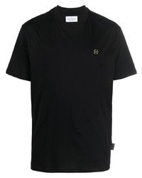 schwarzes T-Shirt mit einem Rundhalsausschnitt von Philipp Plein