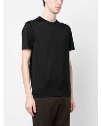 schwarzes T-Shirt mit einem Rundhalsausschnitt von Canali