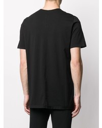 schwarzes T-Shirt mit einem Rundhalsausschnitt von Rick Owens DRKSHDW