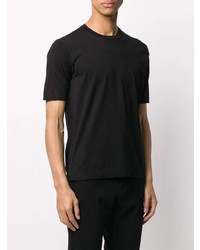 schwarzes T-Shirt mit einem Rundhalsausschnitt von Dell'oglio