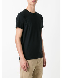 schwarzes T-Shirt mit einem Rundhalsausschnitt von rag & bone