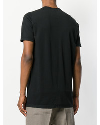 schwarzes T-Shirt mit einem Rundhalsausschnitt von Rick Owens DRKSHDW