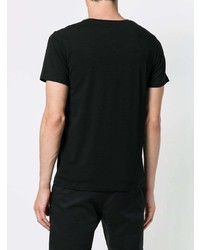 schwarzes T-Shirt mit einem Rundhalsausschnitt von Jil Sander