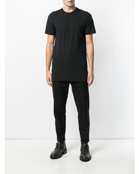 schwarzes T-Shirt mit einem Rundhalsausschnitt von 11 By Boris Bidjan Saberi