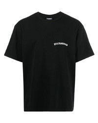 schwarzes T-Shirt mit einem Rundhalsausschnitt von Pleasures