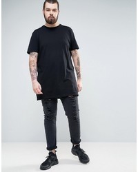 schwarzes T-Shirt mit einem Rundhalsausschnitt von Asos