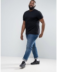 schwarzes T-Shirt mit einem Rundhalsausschnitt von Asos