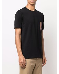 schwarzes T-Shirt mit einem Rundhalsausschnitt von Paul Smith