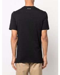 schwarzes T-Shirt mit einem Rundhalsausschnitt von Paul Smith