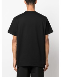 schwarzes T-Shirt mit einem Rundhalsausschnitt von Alexander McQueen