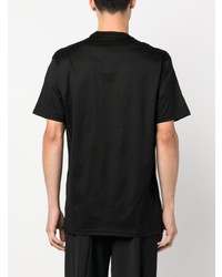 schwarzes T-Shirt mit einem Rundhalsausschnitt von Low Brand