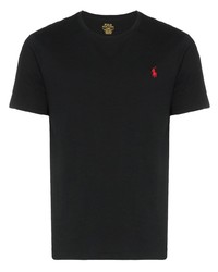 schwarzes T-Shirt mit einem Rundhalsausschnitt von Polo Ralph Lauren