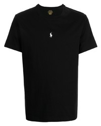 schwarzes T-Shirt mit einem Rundhalsausschnitt von Polo Ralph Lauren