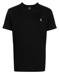 schwarzes T-Shirt mit einem Rundhalsausschnitt von Polo Ralph Lauren