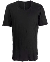 schwarzes T-Shirt mit einem Rundhalsausschnitt von Poème Bohémien