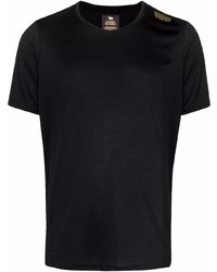 schwarzes T-Shirt mit einem Rundhalsausschnitt von Pressio