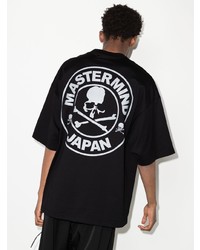 schwarzes T-Shirt mit einem Rundhalsausschnitt von Mastermind Japan