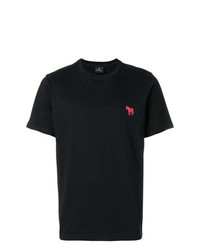 schwarzes T-Shirt mit einem Rundhalsausschnitt von Ps By Paul Smith