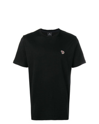 schwarzes T-Shirt mit einem Rundhalsausschnitt von Ps By Paul Smith