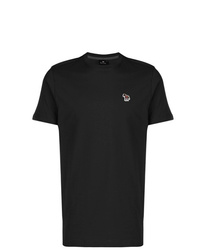 schwarzes T-Shirt mit einem Rundhalsausschnitt von Ps By Paul Smith