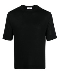 schwarzes T-Shirt mit einem Rundhalsausschnitt von PT TORINO