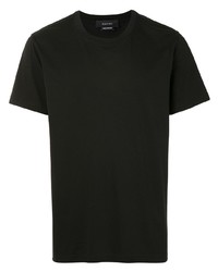 schwarzes T-Shirt mit einem Rundhalsausschnitt von Qasimi
