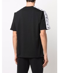 schwarzes T-Shirt mit einem Rundhalsausschnitt von Moschino