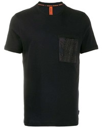 schwarzes T-Shirt mit einem Rundhalsausschnitt von Raeburn