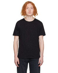 schwarzes T-Shirt mit einem Rundhalsausschnitt von rag & bone