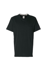 schwarzes T-Shirt mit einem Rundhalsausschnitt von rag & bone