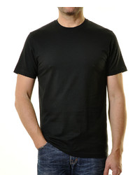 schwarzes T-Shirt mit einem Rundhalsausschnitt von RAGMAN